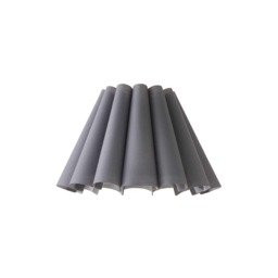 ValueLights Lauren Grey Pleat Scallop Edge Taper Ceiling Shade and Bulb