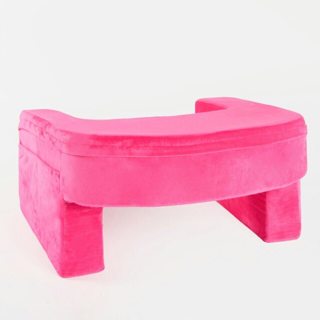 OHS Soft Comfy Armrest Reading Laptop Gaming Bed Desk Lap Pillow With Storage Pockets Pink Hot 65 x 56 x 34cm