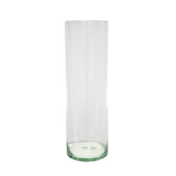 Cylinder Lantern with Sand - Glass - L12 x W12 x H26 cm - Clear