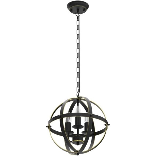 Hanging Pendant Light Black Globe Chandelier