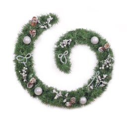 Best Artificial 6ft / 180cm Decorated Frozen Christmas Garland with Realistic Ice Crystals