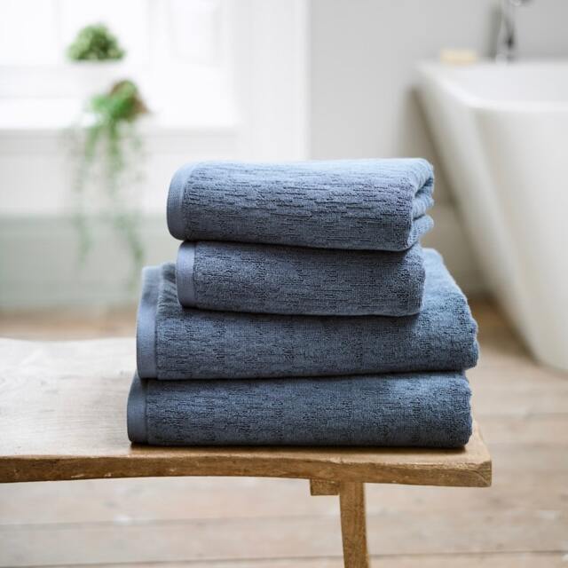 Linwood Ultra Soft Towels – 700GSM 100% Cotton Highly Absorbent & Durable Luxury Bath Towels Blue Denim Bath sheet