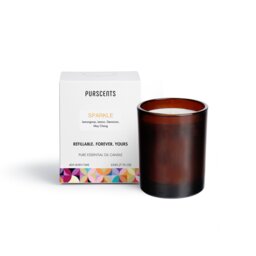 Purscents Sparkle Refillable Candle - Lemongrass, Lemon, Geranium, May Chang 220g Multi 1
