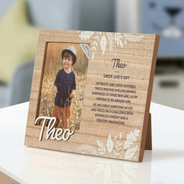 History & Heraldry Pre-Personalised Kids Wooden Picture Frame - Theo