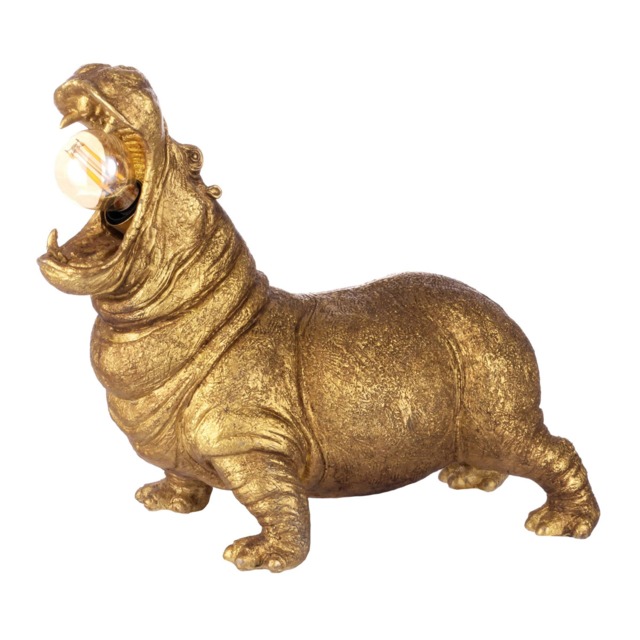 BHS Bernard Hippo Table Lamp, Gold
