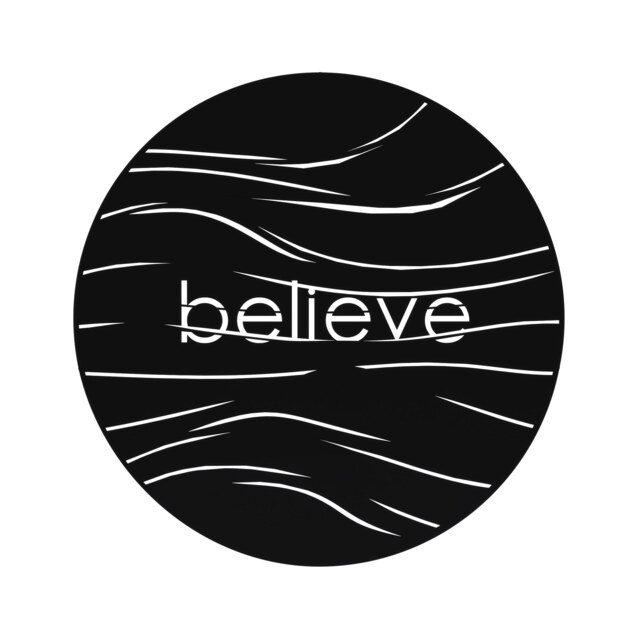 Decortie Believe Metal Wall Art 45x45cm Black