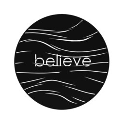 Decortie Believe Metal Wall Art 45x45cm Black