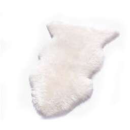 Living and Home Irregular Shaped Soft Shaggy Area Rug, White, 120cm L x 75cm W White