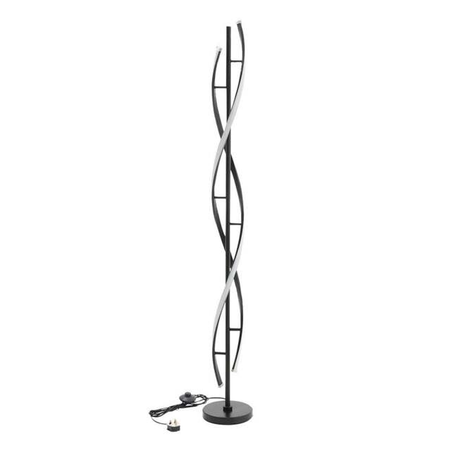 Living and Home Double-helix LED Floor Lamp - 42W Black