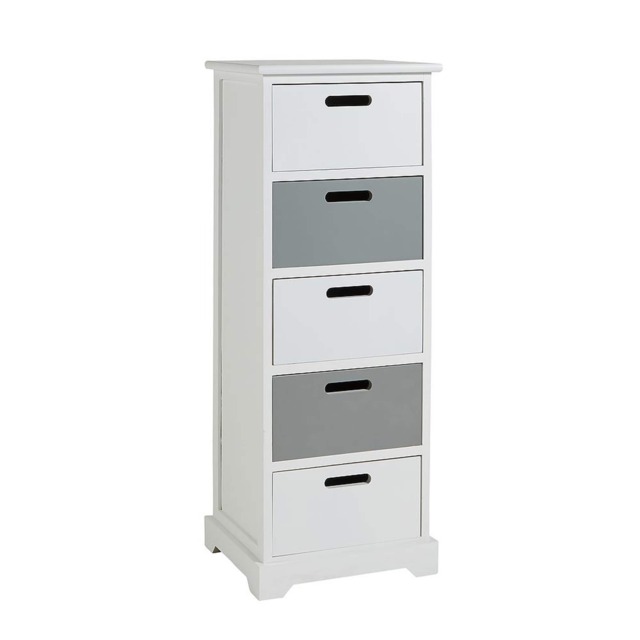 Hallway Storage Organiser With Drawers Wooden Unit Fully Assembled Grey