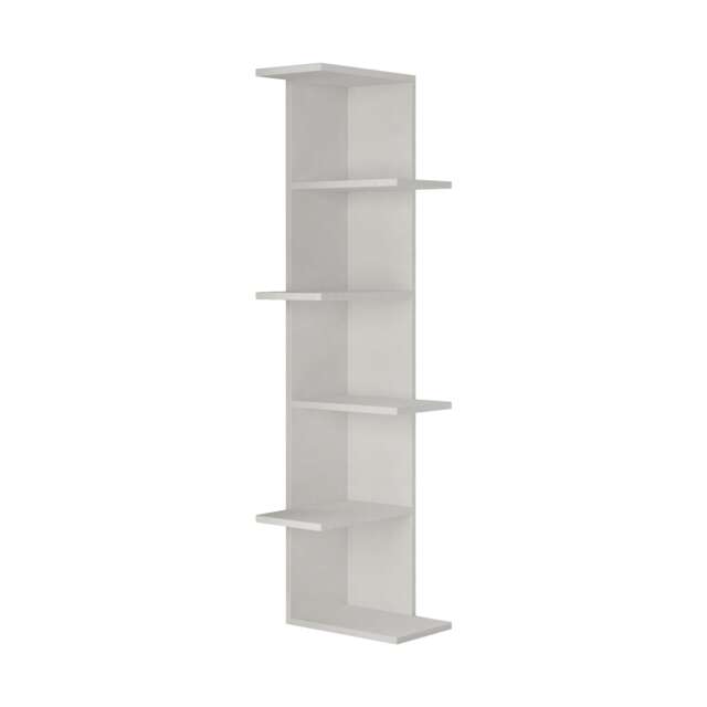 Decortie Saso Corner Bookcase 37x24x141cm White