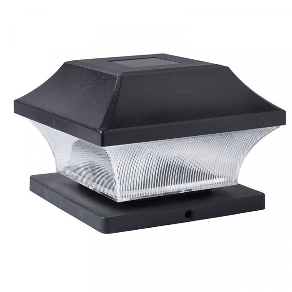 Solar Powered Post Light 3L Black 1