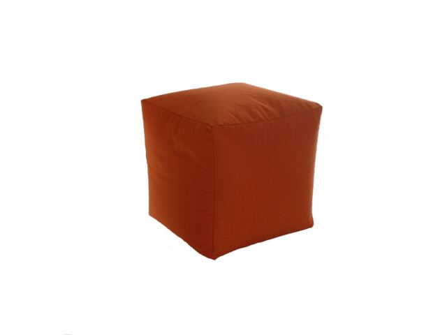 Bean Lazy Cotton Terracotta Square Cube Bean Bag Ottoman