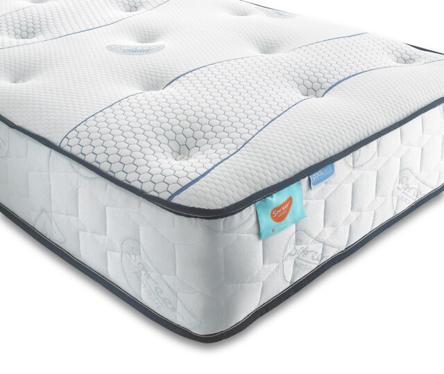 Sareer Cool Blue Pocket Sprung Memory Foam Mattress 5FT White King