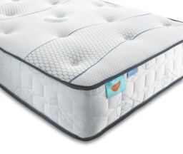 Sareer Cool Blue Pocket Sprung Memory Foam Mattress 5FT White King