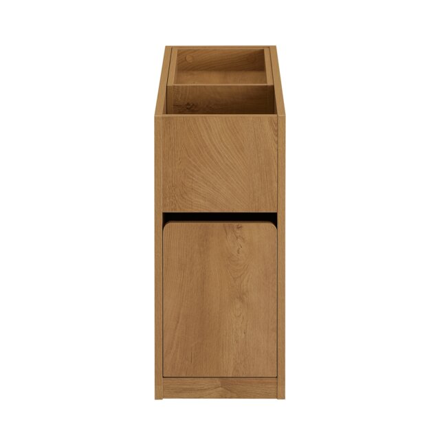 SoBuy Slim Side Table with Removable Tray & Drawer, Light Oak, 9.8 x 27.6 x 21.7 in, 17.5 kg - FBT158-N
