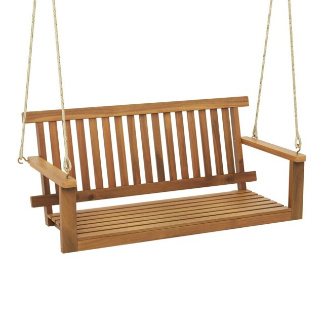 COSTWAY Porch Swing 2-Person Outdoor Patio Hanging Chair Multi