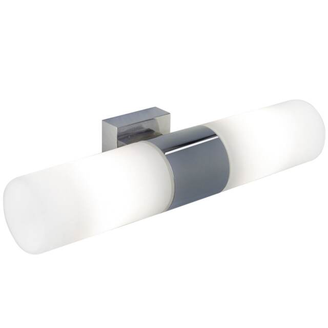 Nordlux Tang Indoor Wall Light Silver Glass E14 Ceiling or Wall Mounting - Mains Powered , IP44 Silver Chrome
