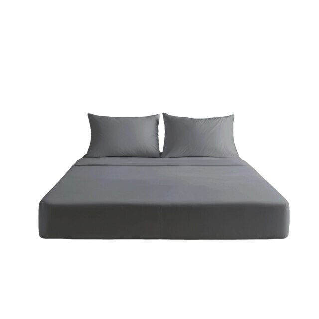 Luxury 200TC Soft Touch Fitted Sheet Bed Linen 30cm Extra Deep Skirt Grey Grey Super King