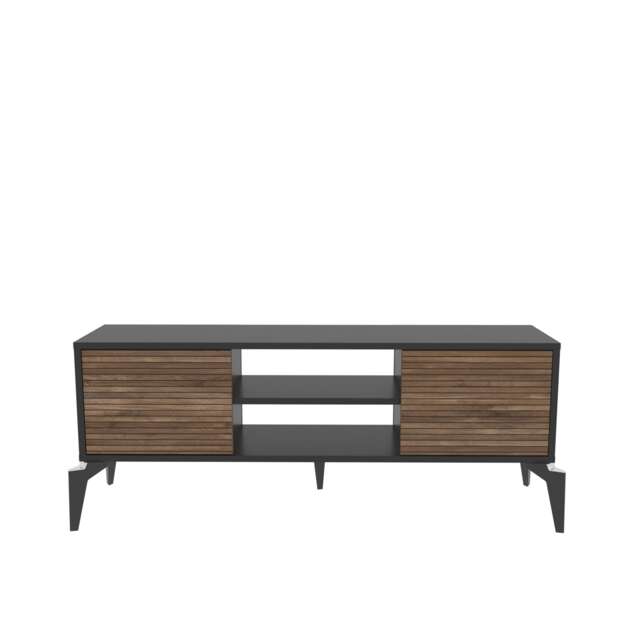 Decorotika Lojo TV Unit for TVs up to 50 Inches Multi Black and Alina Pattern