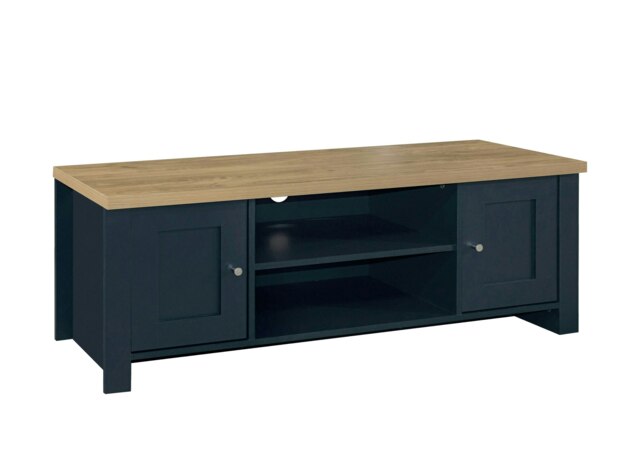 Highgate Large TV Unit Navy Oak