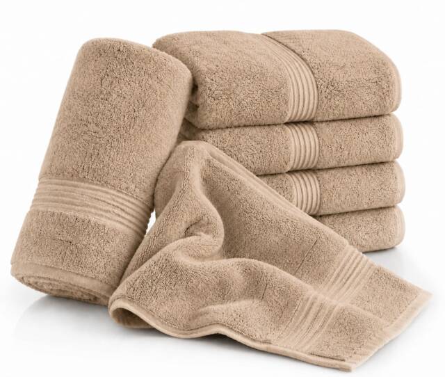 Nod Off 500GSM Egyptian Ring Spun Cotton Bath Sheet 80x140cm Latte Pack of 1