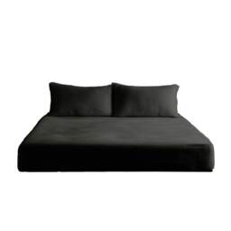 Teddy Fitted Sheet 30cm Extra Deep Soft Cuddly Soft Touch Bedding Black Single