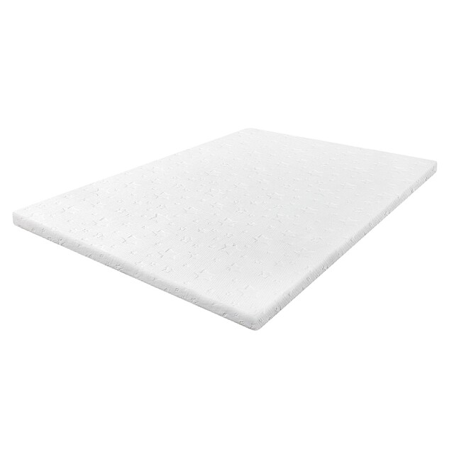 Lavio King Mattress Topper Memory Foam 5cm Bamboo Charcoal Washable Non Slip White K King