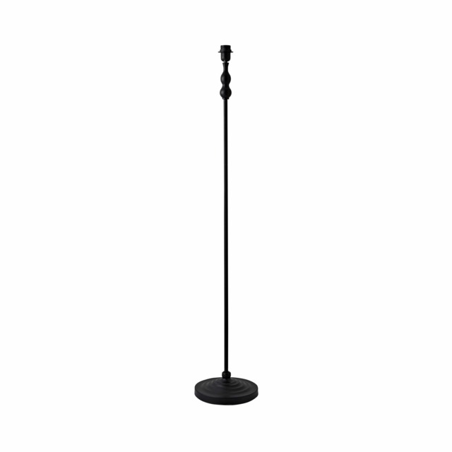 ValueLights Maggie Black Candlestick Slim Floor Lamp Base Black