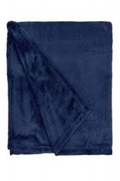 "Plush Collection Flannel Fleece Super Soft Throw in Navy (55"" x 71"")"