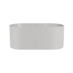 Balterley Contemporary Curved Freestanding Bath: Modern Double-Ended Luxury Acrylic Bath White White 1500 x 740 x 580mm
