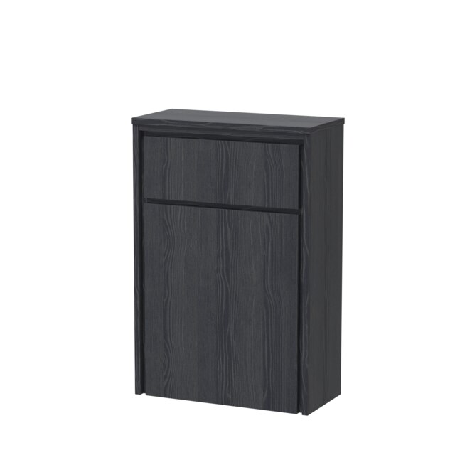 Contemporary Floor Standing WC Unit - 818 x 555 x 260mm - Graphite Grey Woodgrain Grey 255 x 550 x 818mm