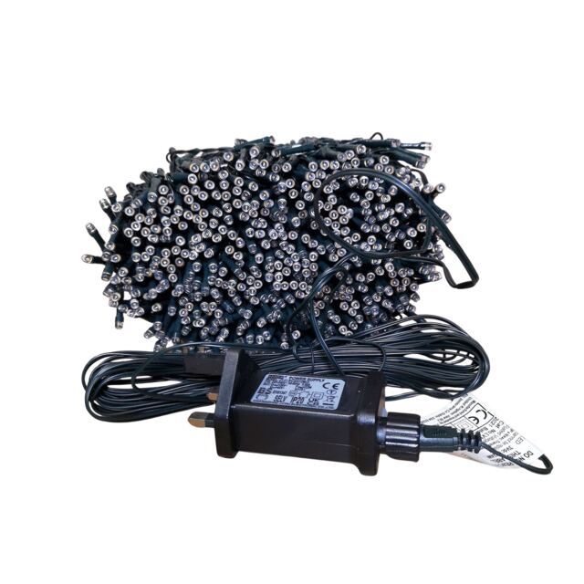 1000 LED 80m Premier SupaBrights Christmas Multi Function Mains Operated String Lights with Timer in Red & Gold