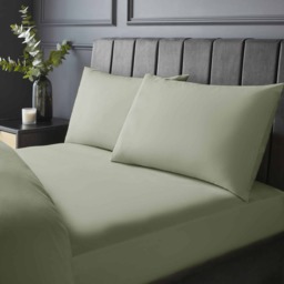 Silentnight Pure Cotton Fitted Sheet, Sage