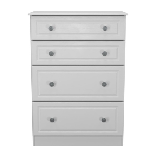 Stirling 4 Drawer Deep Chest of Drawers in Grey Ash (Ready Assembled) Grey Grey Ash