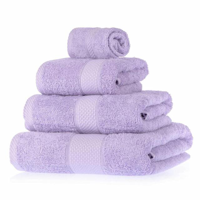 Homescapes Turkish Cotton Lilac Bath Towel Set