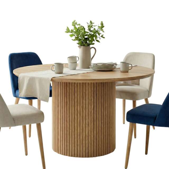 Lulea Round Dining Table in Natural Pine