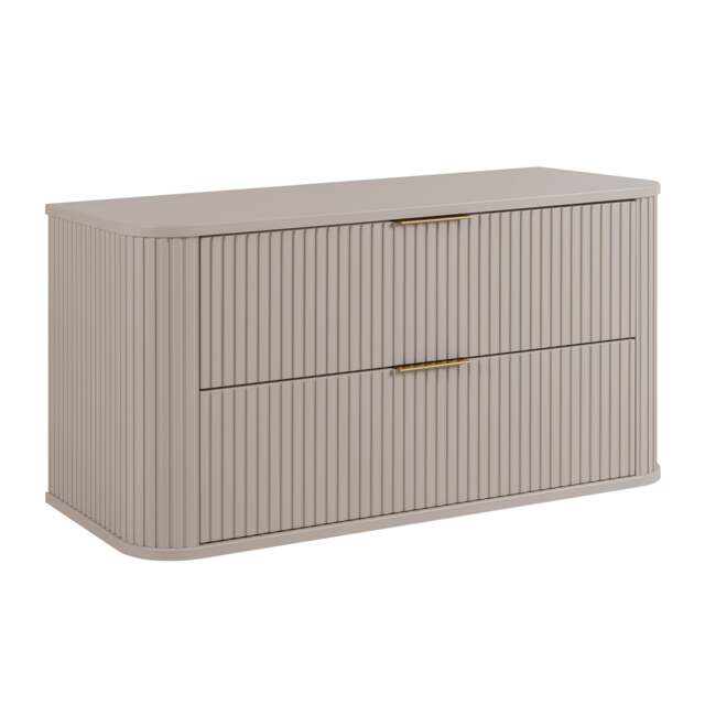 Elegance Glamour Style 2 Drawer Bathroom Vanity Cabinet 100cm - Cashmere Grey Cashmere