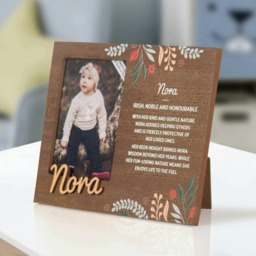 History & Heraldry Pre-Personalised Kids Wooden Picture Frame - Nora