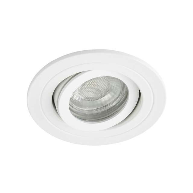 BHS Fion Circular IP65 Tiltable Downlight White Matte White 1