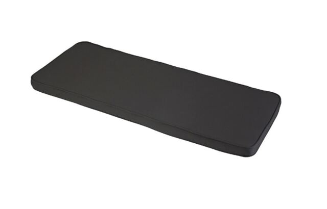 2 Seater Bench Outdoor Garden Furniture Cushion - L116 x W48 cm - Charcoal Grey Black