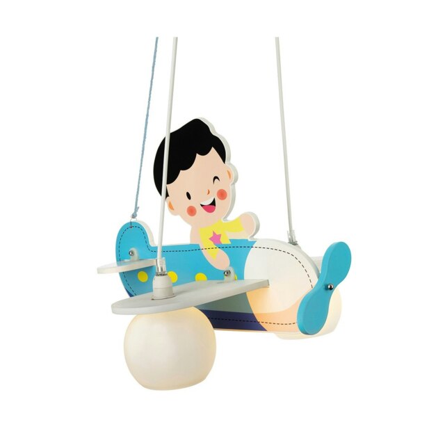 Airplane Childrens Pendant Aeroplane Light Blue, White