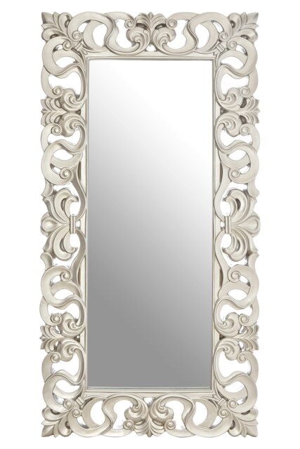 Orsina Rectangular Wall Mirror with Silver Finish