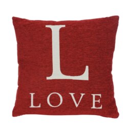 Words 'Love' Red Cushion Red