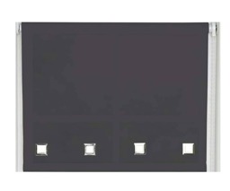 80cm Black Square Eyelet Edge Roller Blind Black Black