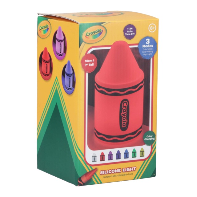 Crayola Silicone Rechargeable Night Light, Multicolour Crayon Lamp for Kids, Bedside, Nursery & Classroom Paladone
