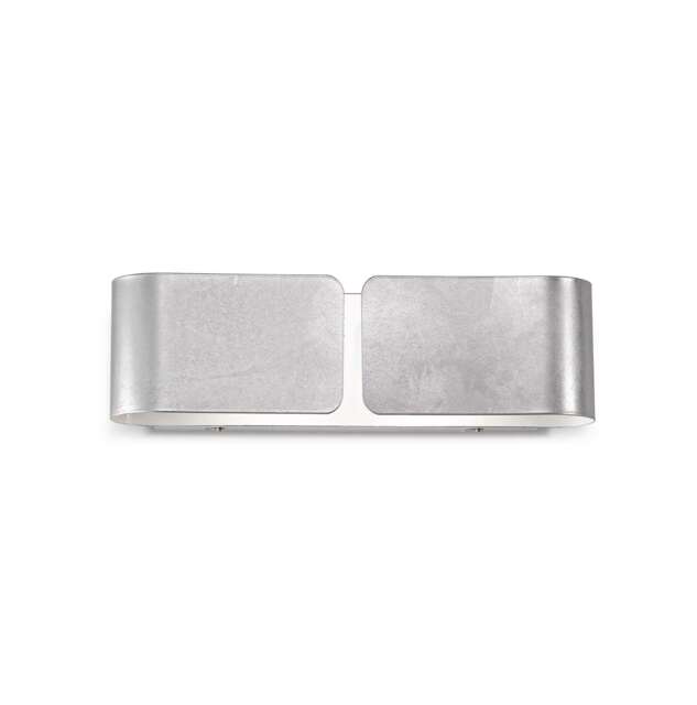 Clip 2 Light Indoor Large Wall Light Silver, E27