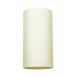 Contemporary and Stylish Soft Cream Linen Fabric Tall Cylindrical 25cm Lampshade Cream Cream 1