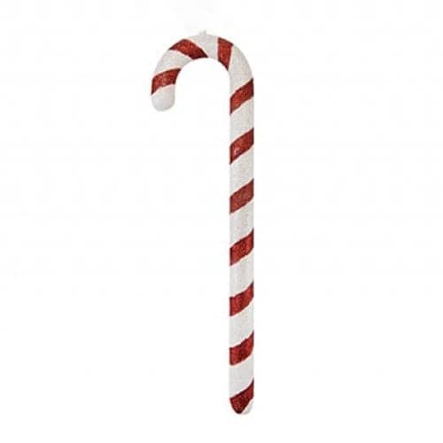 Christmas Red & White Glitter Candy Cane Hanging Decoration 37cm
