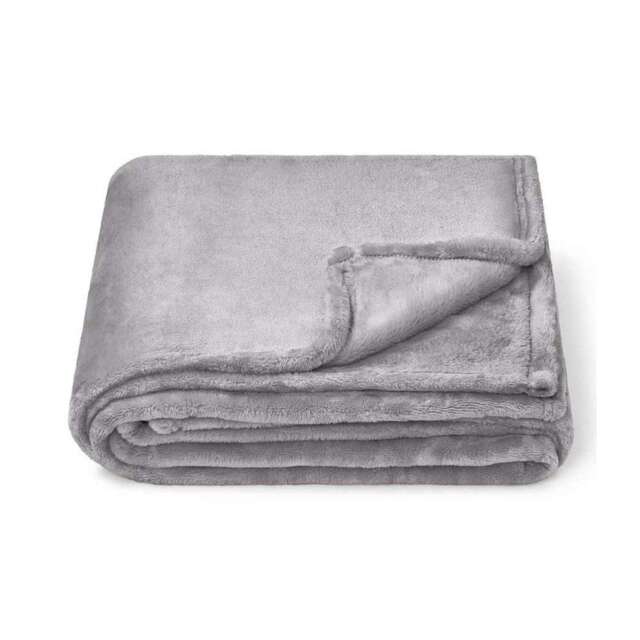 Brand Lab Fleece Blanket - Silver Grey - One Size